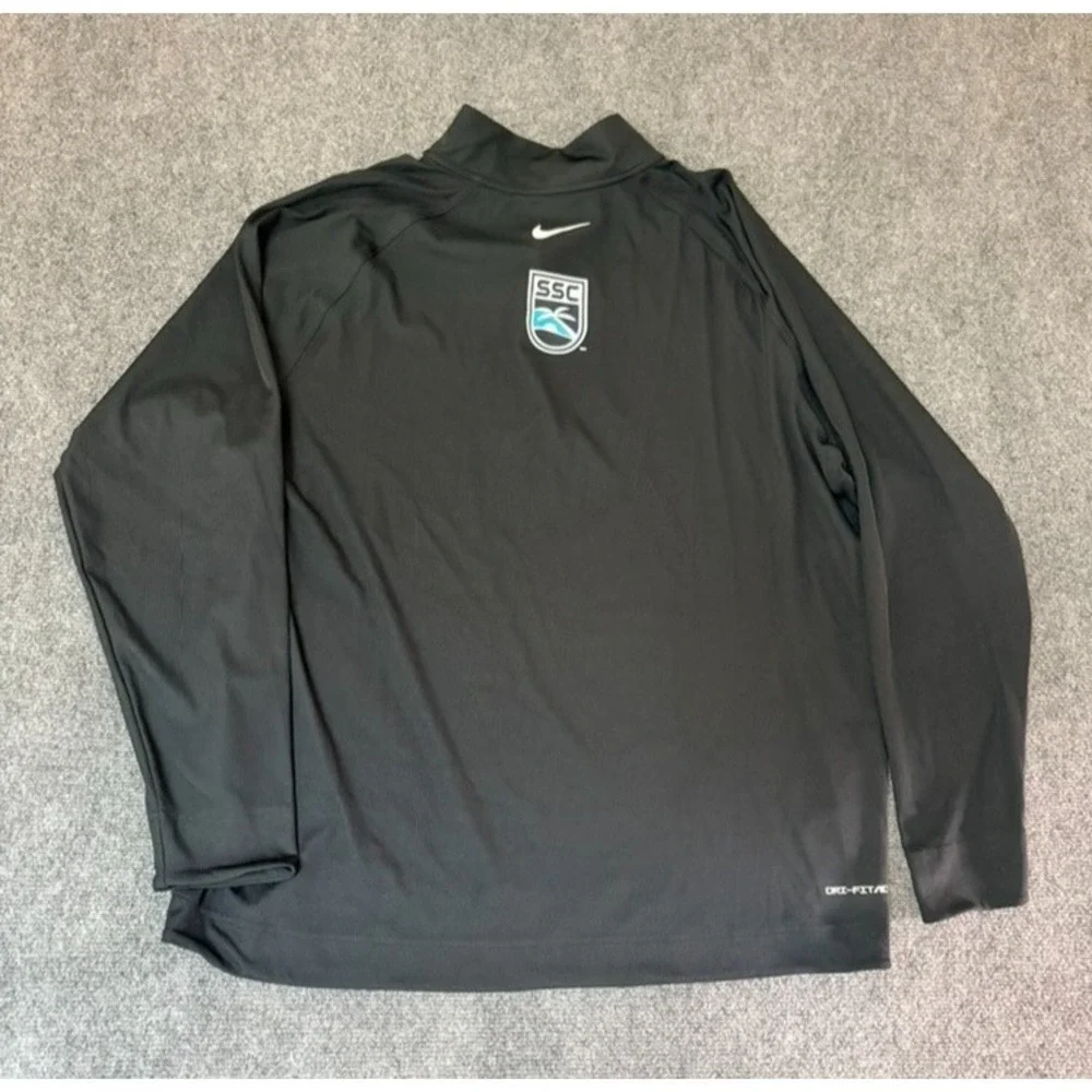 NWT Nike Dri-FIT Men's Black 1/4 Zip Golf Pullover Size L  W/Eckerd College Logo